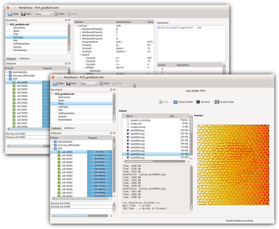 Screenshot of two overlapping Morpheus windows.