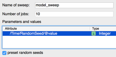 The new option `preset random seeds` ensure stochastic parameter sweeps are reproducible.
